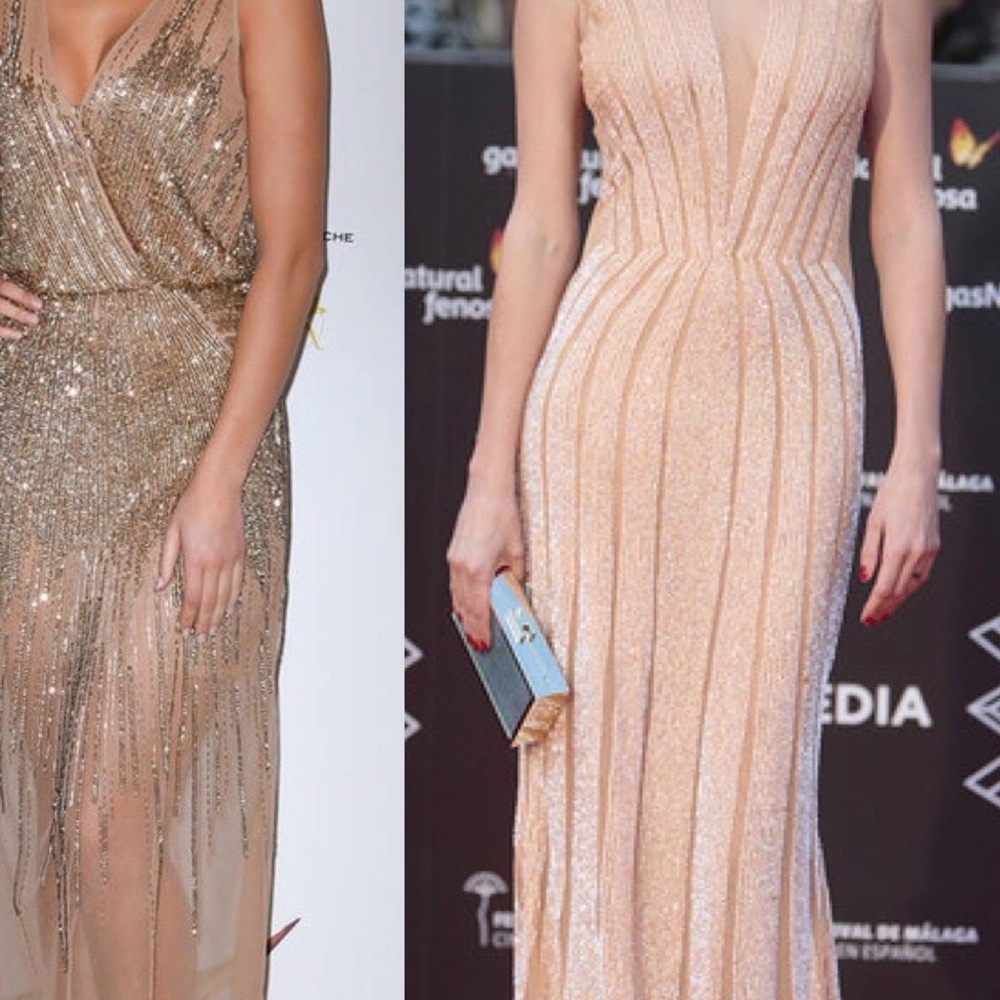 Exclusive Catwalk Red Carpet!!🥰😍 Elegant Gold and Cream Evening Gown. Worn once.